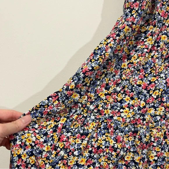 Old Navy Tiered Ditsy Floral Maxi Midi Skirt Sz M Tall Prairiecore Cottagecore - Picture 8 of 13